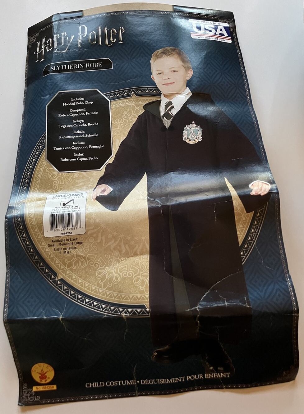 Harry Potter Slytherin Robe Halloween Costume. Child’s Size L (12-14). EUC